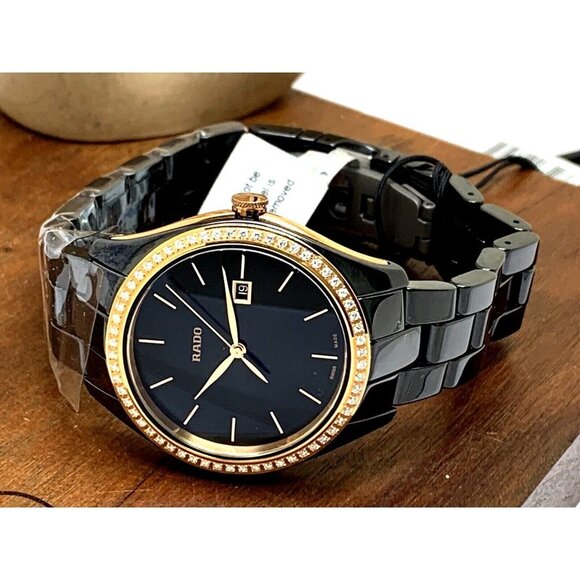 Rado Womens Watch R32123152 Hyperchrome Swiss Quartz Diamond Bezel Black… - Picture 7 of 13